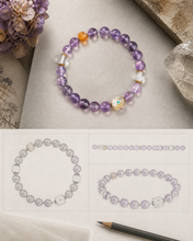 Load image into Gallery viewer, Violet Afterglow bracelet — design concept