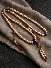 Load image into Gallery viewer, 108-Bead Tibetan-Inspired Mala Necklace with Decorative Centerpiece | Classic Tassel Detail | NORBU OBJECTS