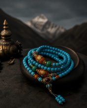 Load image into Gallery viewer, The Returning Line | Blue Multi-Loop Beaded Necklace