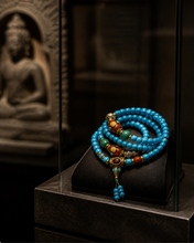 Load image into Gallery viewer, The Returning Line | Blue Multi-Loop Beaded Necklace