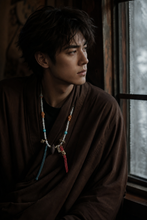 Load image into Gallery viewer, A Line to Come Back To | Tibetan-Inspired Beaded Necklace
