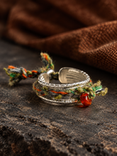 Load image into Gallery viewer, Woven Cord Open Ring — Candy Pop or Lavender Twist
