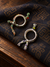 Load image into Gallery viewer, Woven Cord Open Ring — Candy Pop or Lavender Twist
