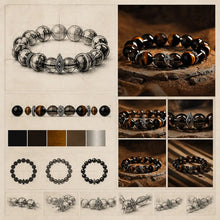 Load image into Gallery viewer, The Watchful Ember | Eye-Center Beaded Bracelet

