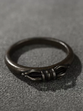 Load image into Gallery viewer, Supplier reference photo of The Unbroken Tibetan Dorje statement ring.
