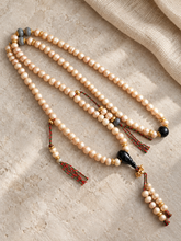 Load image into Gallery viewer, 108-Bead Tibetan-Inspired Mala Necklace with Decorative Centerpiece | Classic Tassel Detail | NORBU OBJECTS
