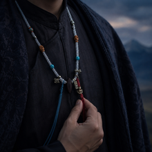 Load image into Gallery viewer, A Line to Come Back To | Tibetan-Inspired Beaded Necklace
